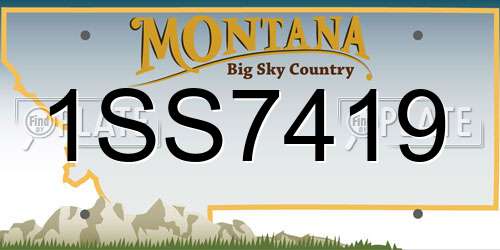 1SS7419 Montana License Plate