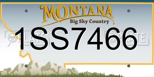 1SS7466 Montana License Plate