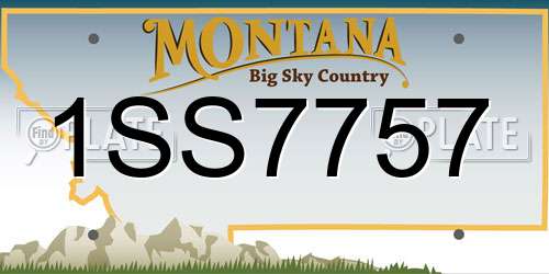 1SS7757 Montana License Plate