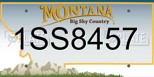1SS8457 Montana License Plate