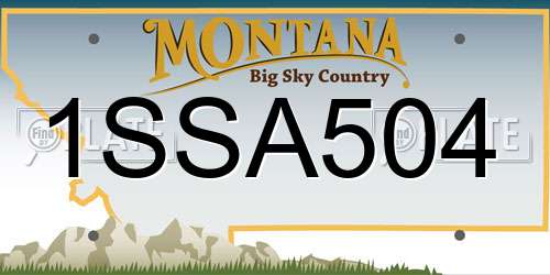 1SSA504 Montana License Plate