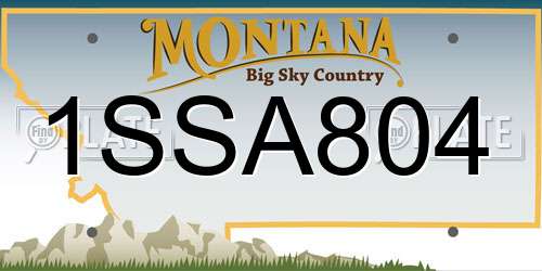 1SSA804 Montana License Plate