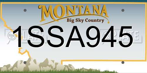 1SSA945 Montana License Plate