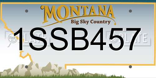 1SSB457 Montana License Plate