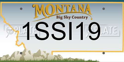 1SSI19 Montana License Plate