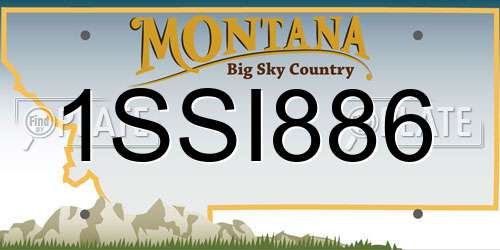 1SSI886 Montana License Plate