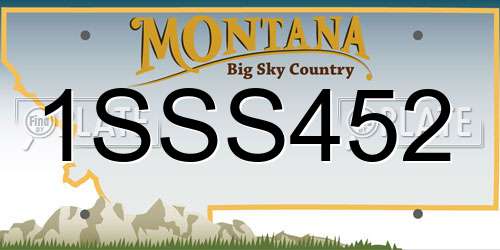1SSS452 Montana License Plate