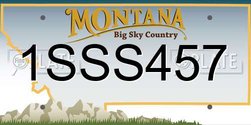 1SSS457 Montana License Plate