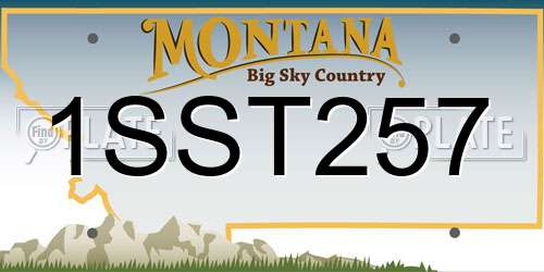 1SST257 Montana License Plate