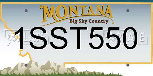 1SST550 Montana License Plate