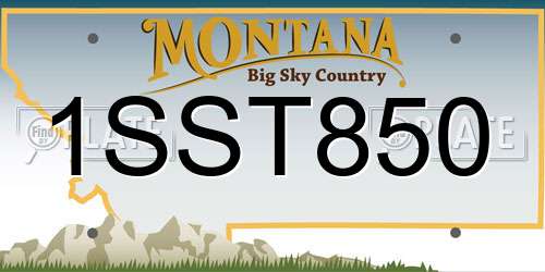 1SST850 Montana License Plate
