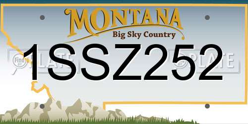 1SSZ252 Montana License Plate