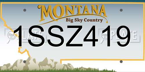 1SSZ419 Montana License Plate