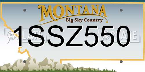 1SSZ550 Montana License Plate