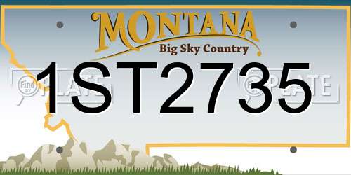 1ST2735 Montana License Plate