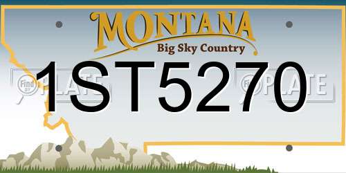 1ST5270 Montana License Plate