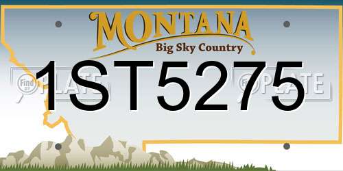 1ST5275 Montana License Plate