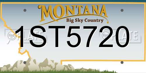 1ST5720 Montana License Plate