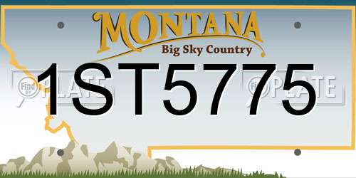 1ST5775 Montana License Plate