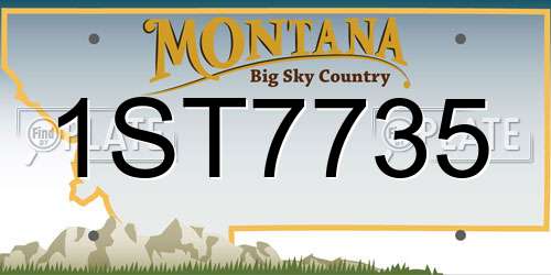1ST7735 Montana License Plate
