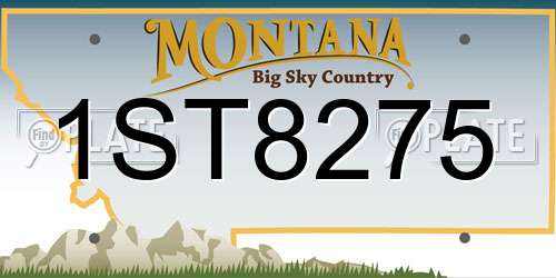 1ST8275 Montana License Plate