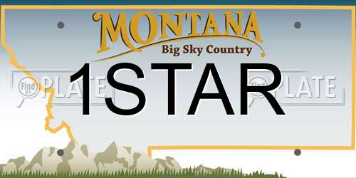 1STAR Montana License Plate