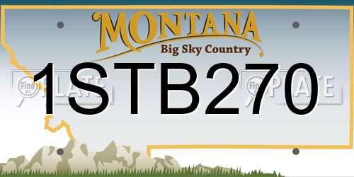 1STB270 Montana License Plate