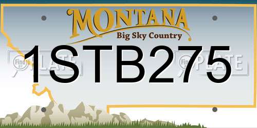 1STB275 Montana License Plate