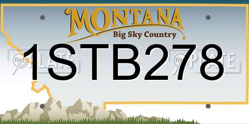 1STB278 Montana License Plate