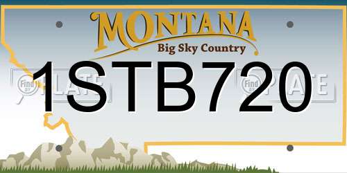 1STB720 Montana License Plate