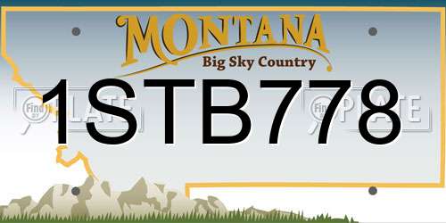 1STB778 Montana License Plate