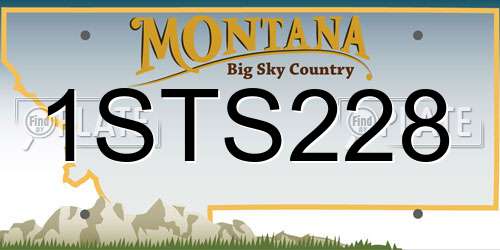 1STS228 Montana License Plate