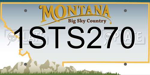 1STS270 Montana License Plate
