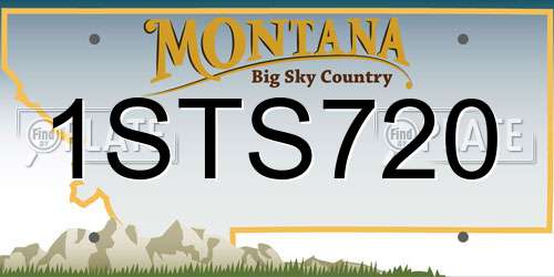 1STS720 Montana License Plate