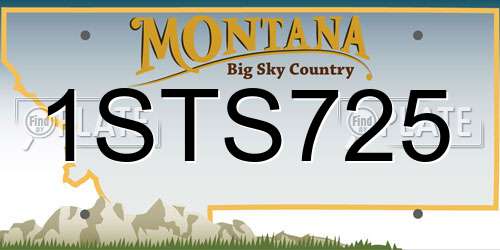 1STS725 Montana License Plate