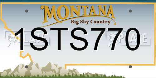 1STS770 Montana License Plate