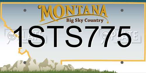 1STS775 Montana License Plate