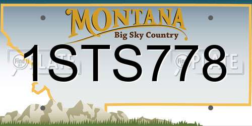 1STS778 Montana License Plate