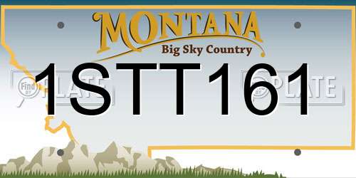 1STT161 Montana License Plate