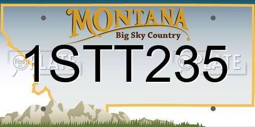 1STT235 Montana License Plate