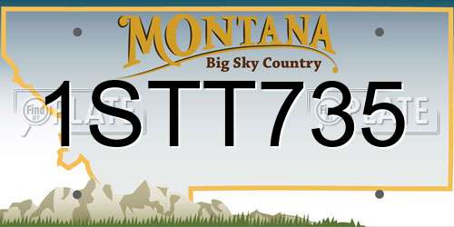 1STT735 Montana License Plate