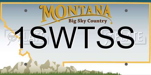 1SWTSS Montana License Plate