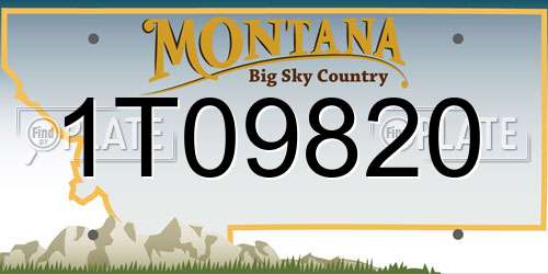 1T09820 Montana License Plate