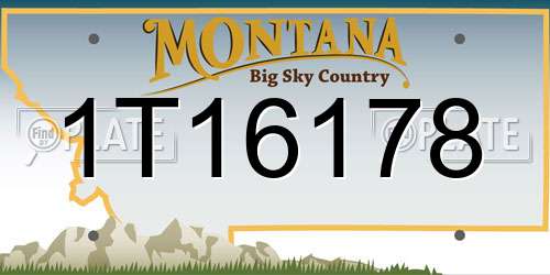 1T16178 Montana License Plate