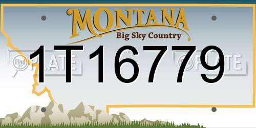 1T16779 Montana License Plate