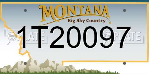 1T20097 Montana License Plate