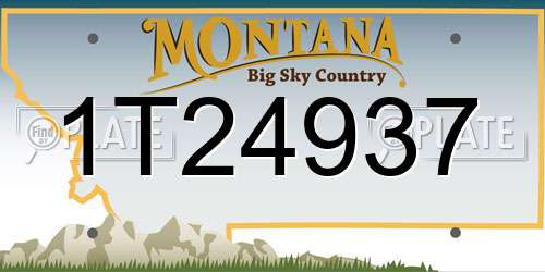 1T24937 Montana License Plate