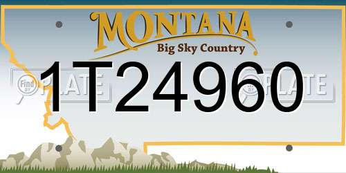1T24960 Montana License Plate