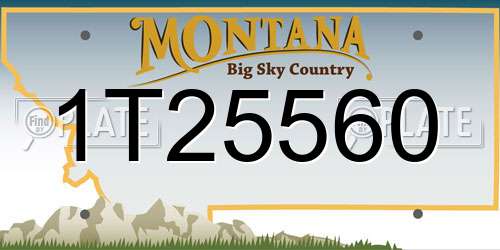 1T25560 Montana License Plate