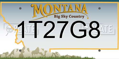 1T27G8 Montana License Plate